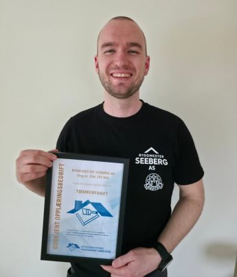 Erlend Haaland Seeberg er ansatt hos Byggmester Seeberg AS